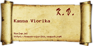 Kassa Viorika névjegykártya